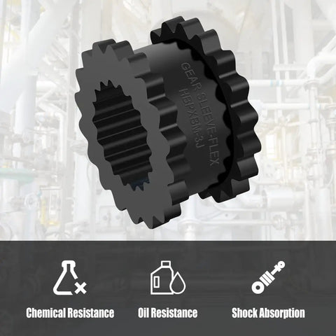 Heavy Duty 3J Coupling Insert With Durable EPDM Rubber Spider, 1 Inch Wide and 1 7/8 Inch Outside Diameter, offers oil resistance.