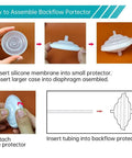 Backflow Protector And Silicone Tubing Replacement Kit For Spectra S1 S2 9 Plus Breast Pumps Closed System Upgrade With 2 Backflow Protectors And 2 Tubes Compatible Replacement Parts assembly instructions