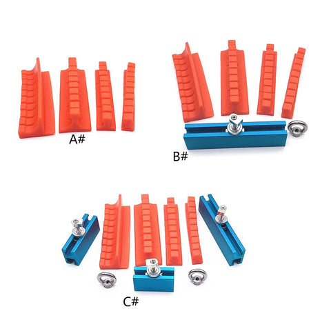 Paintless Dent Repair Kit For Auto Body Sheet Metal With Pulling Tabs Set Traceless Remover For Cars showing red and blue parts