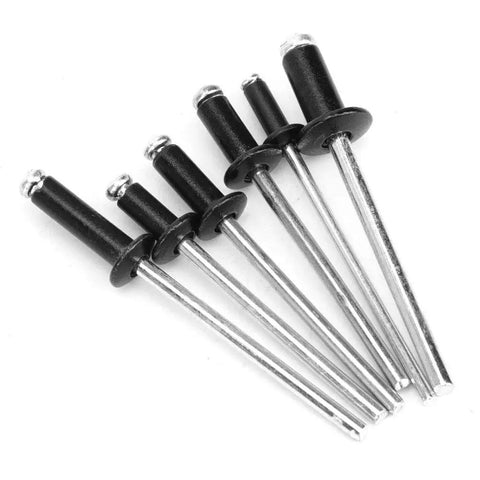 Pro Grade 120 Piece Blind Rivet Kit Made From Aluminum Alloy With Smooth Shafts For Clean, Neat Install, Six Sizes M2.4x6 M3x6 M3.2x6.4