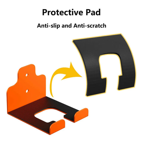 Protective pad for Garage Trimmer Rack Weed Eater Hanger String Trimmer Wall Mount, anti-slip and anti-scratch detail.