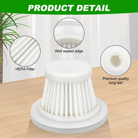 Image of HEPA Vacuum Filter Replacement Compatible With LT-117C Handheld Car Vacuum Cleaner Six Pack with detailed close-ups.