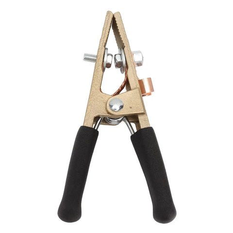 Workhorse 300A Brass Welding Ground Clamp With 45mm Opening A Type Earth Clip Premium Conductive Grounding Tool For Welders Shipyards Steel Structures Oil Rigs And Cars Black Cover, brass clamp