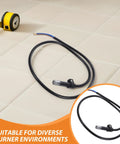 Flame Sensor Igniter Sensing Rod Kit For Boilers And Home Heating Systems, High Sensitivity Detection, Easy Installation, Low Maintenance Replacement For Furnaces And Industrial Boilers, Universal Sensor Rod For Furnace And Boiler Control, black cable