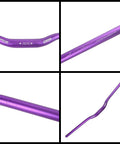 Purple MTB 31.8mm Riser Handlebar Extra Long 720mm or 780mm Aluminum Alloy Built For Downhill Trail Racing Grippy And Beefy