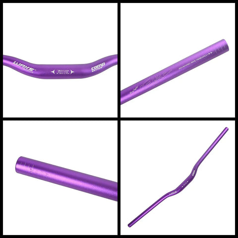Purple MTB 31.8mm Riser Handlebar Extra Long 720mm or 780mm Aluminum Alloy Built For Downhill Trail Racing Grippy And Beefy