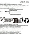 Bicycle Controller product label with manufacturer's details and safety warnings in multiple languages on a white paper.