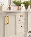 Dead Simple To Mount Cabinet Cup Pull With Slick Champagne Bronze Finish For Kitchen Drawers And Cabinets Top Shelf 3 Inch And 3.75 Inch Center To Center Hardware Providing Classic Style And Heavy Duty Grip 1 Pack on bathroom vanity.