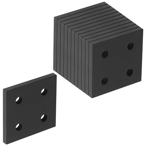 12 Pack Tough As Nails 1010 Series T Slot Aluminum Joining Plates For 1X1 Extrusion Builds stacked with one plate shown, ideal for quick assembly.