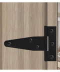 Heavy Duty Adjustable T Shaped Door Hinges With Screws Quiet Close Smooth Operation 2 Pack for wooden fence or barn