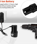 Compact 21V Cordless Drill Kit Featherweight Power Driver with Li-ion battery and charger for lasting performance in small jobs.