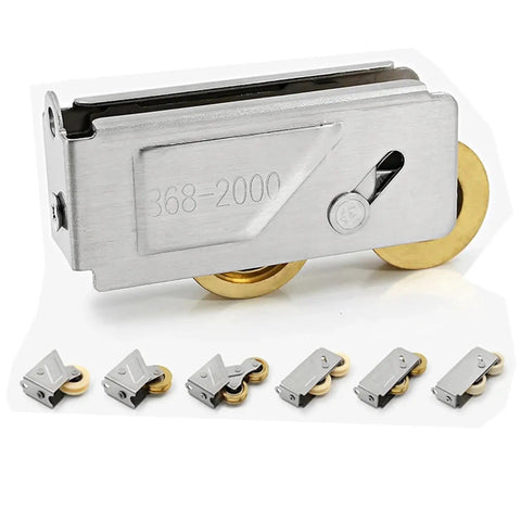 Heavy Duty Sliding Door Pulley And Window Track Roller With Smooth Glide Nylon Wheels Quiet Operation Aluminum Replacement Hardware For Glides Like A Breeze Home Fixes, showing aluminum track roller and nylon wheels.