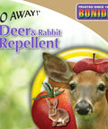 Go Away Deer And Rabbit Repellent Spray 32 Oz Ready To Use Hot Pepper Formula product label with deer and rabbit illustration