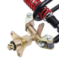 Front Suspension Shock Swing Arm Kit For ATV Quad Go Kart, 220mm Upper And Lower Steering Knuckle Spindle Replacement, close-up view