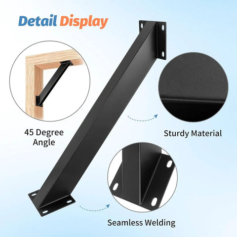 Beefed Up 45 Degree Corner Braces Inside Joint Kit For Pergola Porch Roof Riser Beams Inside Mount Support Brackets Four Pack Made Of Steel Sturdier Posts That Fight Warping