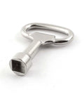 Metal Square Socket Spanner Key For 8mm Panel Locks Drawer Latches And Cabinets Compact 53 X 38 X 12.5mm Tool Silver Tone
