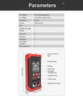Smart Automatic Digital Multimeter 2000 Count with Non Contact Voltage Tester featuring specifications and front view display
