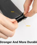 Hands comparing thickness of two bicycle tubes, "Ours" and "Others," labeled "Stronger and More Durable."