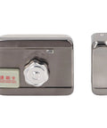 Slick Electronic Deadbolt Lock With Keyless Entry And Hella Secure Dual Remote Control For Front Door Upgrade close-up view of lock mechanism.