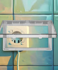 No Sweat Waterproof Outlet Covers With Heavy Duty Adhesive Strip For Quick Home Fixes, transparent cover over electrical outlet.