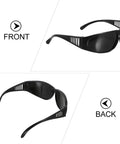 Welding Safety Goggles Offering A Badass Level Of Protection With An Over Glasses Design showing front and back angles.