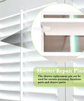 Get Those Plantation Shutters Running Smooth With These Hassle Free Replacement Louver Pins That Snap In Easy For Quick Window Fixes On Any Weekend, close-up of shutter repair pin in white louver.