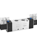 Rock Solid Pneumatic Solenoid Air Valve 3 Position 5 Way DC24V aluminum unit for smooth shifting in industrial automation.