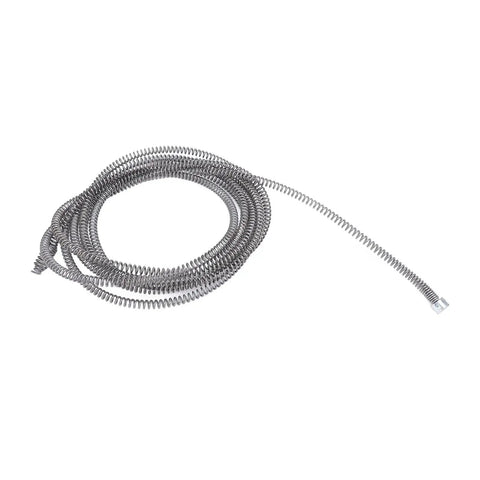 Heavy Duty 16 MM Drain Auger Cable For Drill Powered Plumbing Snake coiled for clearing stubborn clogs in pipes.