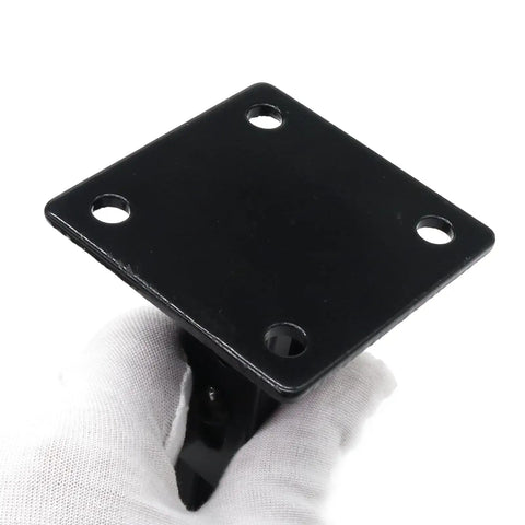 4 Pack 2020 Aluminum T Slot Floor Mount Base Bracket Corner Connector Heavy Duty Carbon Steel Anchor Kit With M6 Bolts close-up view of bracket.