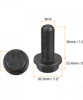 Heavy Duty M14X35mm Hex Flange Bolts 10.9 Grade Carbon Steel Screws Black Oxide showing dimensions and design details.