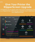 Five Inch HD TFT LCD Capacitive Touch Screen Display With Sharp 800x480 Dsi Panel And Dead Simple Plug And Play Setup For Raspberry Pi 4 3 2 1 Models And 3D Printer Controllers showing KlipperScreen interface and temperatures.