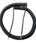 Premium Two Core One Point Five Millimeter Coiled Spring Cable With Bare Copper Conductors, flexible design for electronic handwheels.