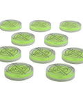 10PCS Circular for spirit Level 32mm Clear with precise markings, ideal for accuracy in woodwork and industrial settings.