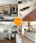 Heavy Duty 20 Inch Soft Close Drawer Slides Full Extension Ball Bearing Cabinet Glides Rock Solid Steel Construction used in modern kitchens.