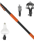 3 To 12 Foot Telescopic Light Bulb Changer Pole With Durable Metal Construction For High Ceilings And Recessed Lighting Reaches Fluorescent LEDs