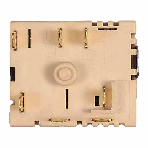 Rotary Range Surface Element Control Switch Replacement White EBF62174902 back view, fits electric ovens and stoves.