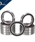 10 Pack 6806-2RS Deep Groove Ball Bearings 30mm X 42mm X 7mm Chrome Steel Double Rubber Sealed from multiple angles.