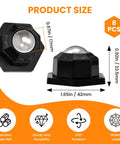 8 Pack Ball Bearing Rollers With 360 Degree Rotation Universal Ball Casters Self Adhesive Mini Caster Wheels for small furniture