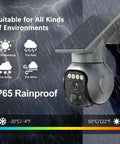 Rugged Wireless Solar Security Camera With 4G Lte Upload And Crisp Five Megapixel Clarity For Yards And Work Sites featuring IP65 rainproof design.