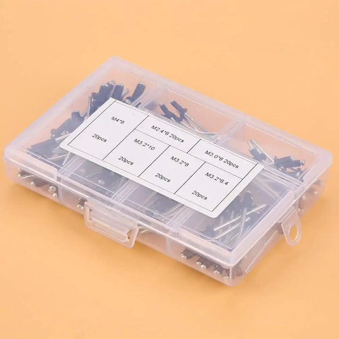 120 Piece Aluminum Blind Rivet Set Heavy Duty Kit For Home Repair And DIY Projects Includes M2.4 M3.0 M3.2 M4 Rivets