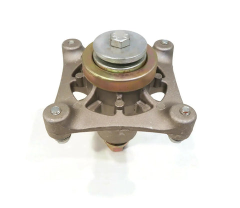 Workhorse Grade Blade Spindle Assembly For Husqvarna 532 17 43-58 3 Piece Pack Mower Deck Mandrel with grease zerk on gray base.