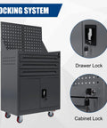 Rolling Tool Box Organizer With Wheels Heavy Duty Tool Cart With Drawers And Liners And Locking System