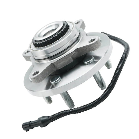 Heavy-Duty Steel Front Wheel Bearing Hubs Assembly Kit With ABS Sensor Wire Direct Replacement Fits 2007-2010 Ford Expedition 4WD 4x4 6-Lug Pair