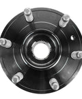 Hardcore Front And Rear Wheel Bearing Hub Assembly Set 4 Piece Kit For Buick Acadia And Gmc Enclave 2008 To 2017 top view of hub.