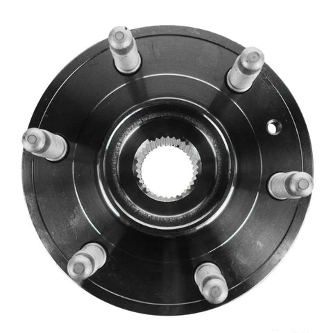 Hardcore Front And Rear Wheel Bearing Hub Assembly Set 4 Piece Kit For Buick Acadia And Gmc Enclave 2008 To 2017 top view of hub.
