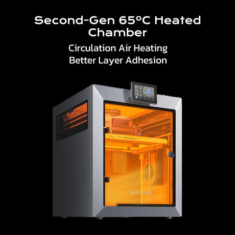 Next Level 3D Printer Featuring A Heavy Duty Enclosed Chamber And Scorching Hot Extruder That Crushes Carbon Filled Filaments And High Heat Plastics For Tinkerers And Makers Wanting Flawless Prints Without The Drama, with a clear view of the second-gen heated chamber.