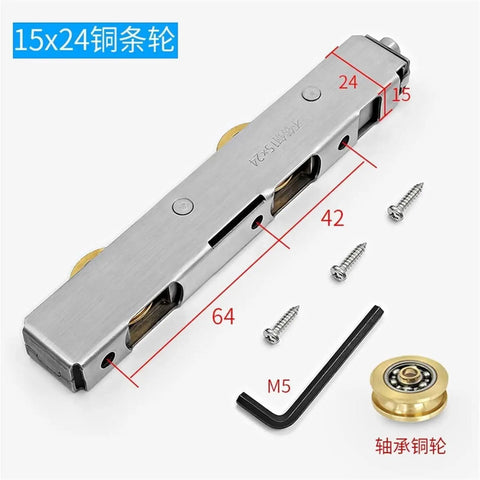 Top Shelf Stainless Steel Slider Door Rollers Featuring Silent Double Copper Bearings For Glass Patio Doors Aluminum Window Frames And Bathroom Shower Applications Straight Up Easy Swap with parts and tools.