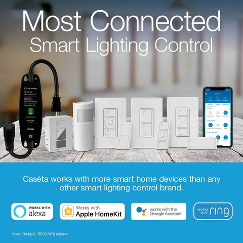 Smart Switch With Wall Plate For LED Lights And Fans, 5 Amp, Single Pole Or 3 Way, Neutral Required, Hub Required For Full Smart Home Control, White setup