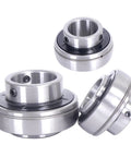 Tank Tough UC208 24 Double Row Spherical Roller Pillow Block Bearing Heavy Duty Chrome Steel, three angles showing assembly.