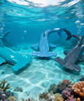 Three Epic RC Hammerhead Shark Submarine Remote Control Toy With Water Spray And Diving Function in underwater scene